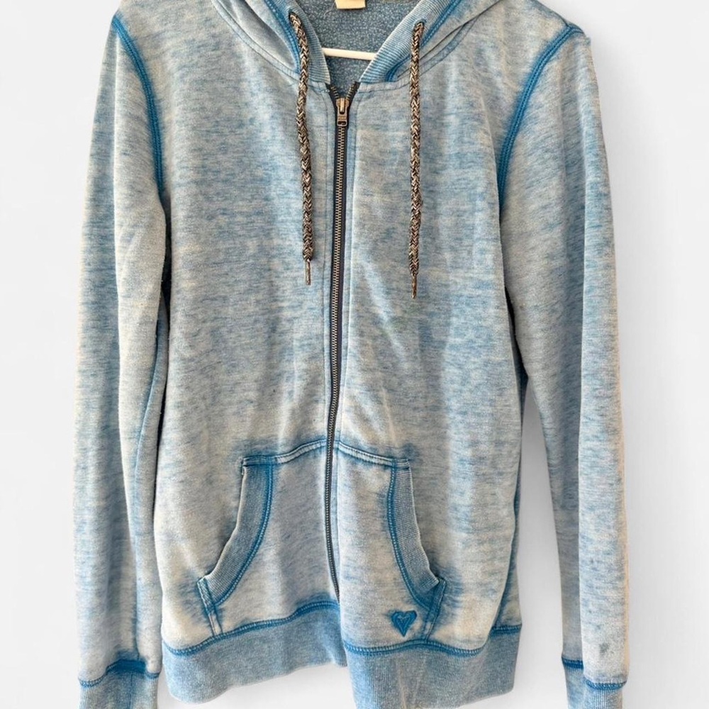 Roxy Light Blue Zip-Up Hoodie